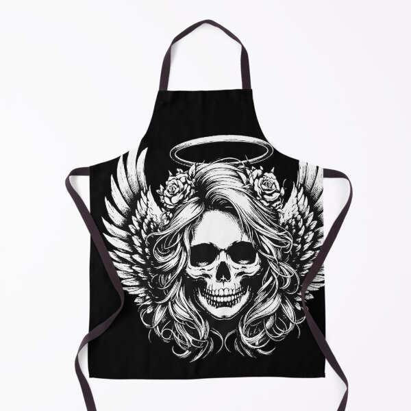Item preview, Dark Art Skull Angel Face with Wings Horror Grunge Vintage designed and sold by MORSPECTIVE.