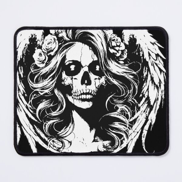 Item preview, Dark Art Skull Angel Face with Wings Horror Grunge Vintage designed and sold by MORSPECTIVE.