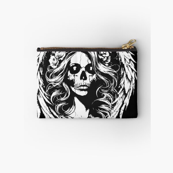 Item preview, Dark Art Skull Angel Face with Wings Horror Grunge Vintage designed and sold by MORSPECTIVE.