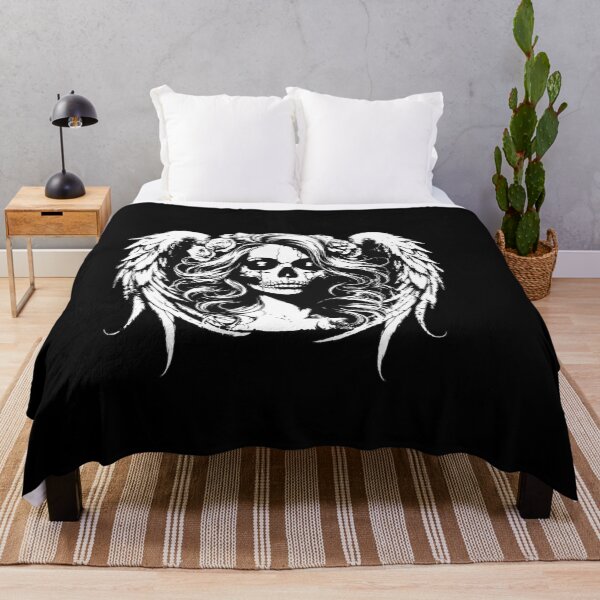 Item preview, Dark Art Skull Angel Face with Wings Horror Grunge Vintage designed and sold by MORSPECTIVE.
