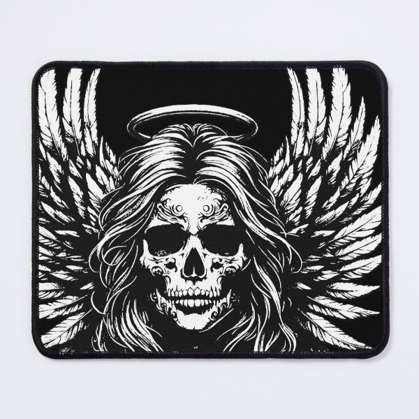 Item preview, Dark Art Skull Angel Face with Wings Horror Grunge Vintage designed and sold by MORSPECTIVE.