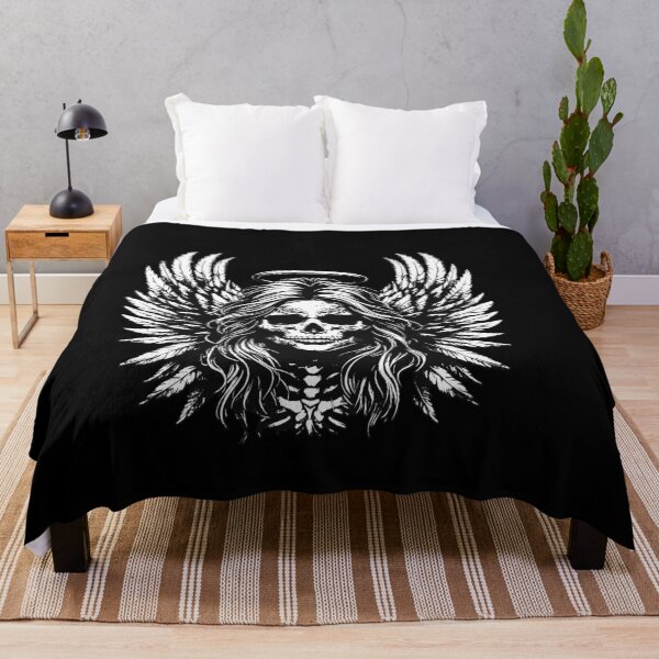 Item preview, Dark Art Skull Angel Face with Wings Horror Grunge Vintage designed and sold by MORSPECTIVE.
