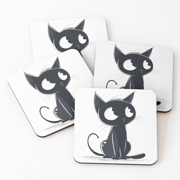 Item preview, black cat designed and sold by hanandgil.