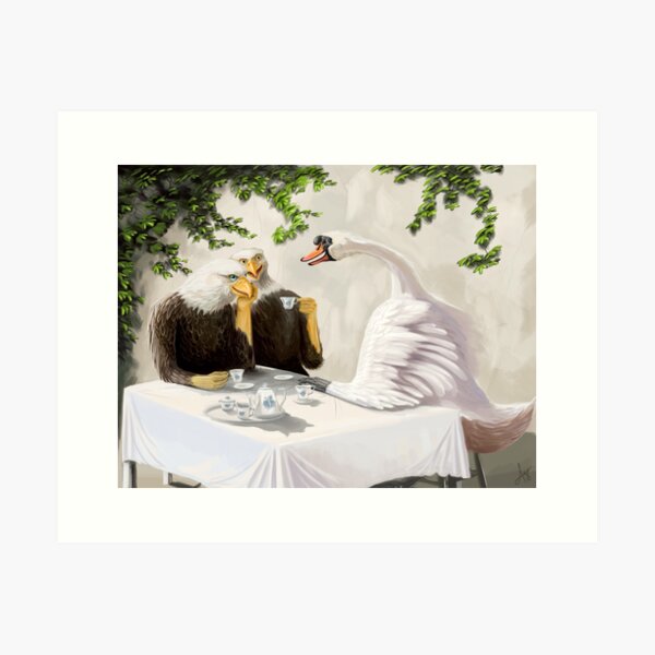 Tea Time with American Friends Art Print
