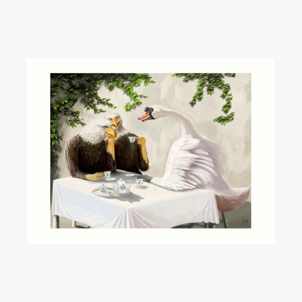 Tea Time with American Friends Art Print