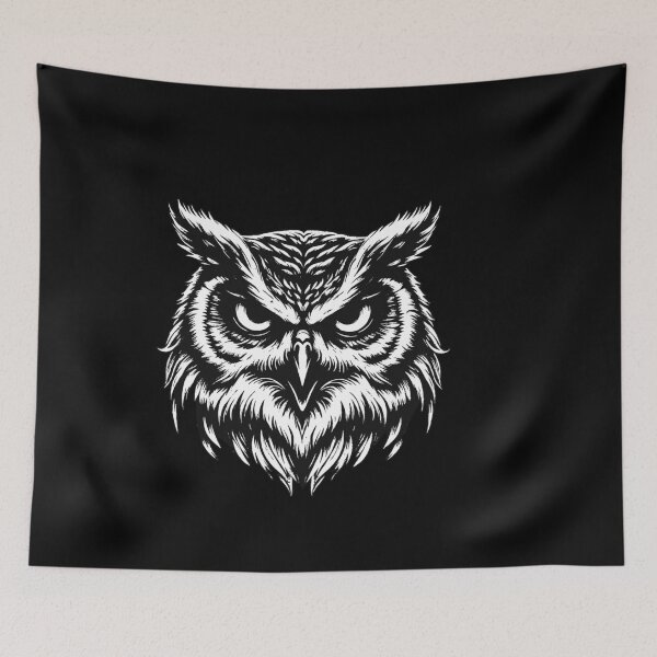 Item preview, Dark Art Owl Bird Face Ghost Wild Night Life Animal Vintage designed and sold by MORSPECTIVE.