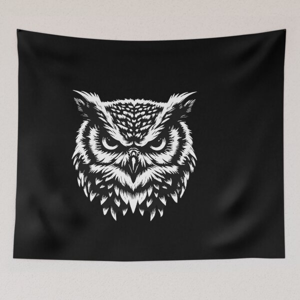 Item preview, Dark Art Owl Bird Face Ghost Wild Night Life Animal Vintage designed and sold by MORSPECTIVE.