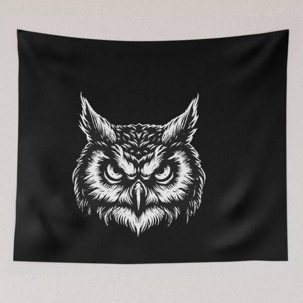 Item preview, Dark Art Owl Bird Face Ghost Wild Night Life Animal Vintage designed and sold by MORSPECTIVE.