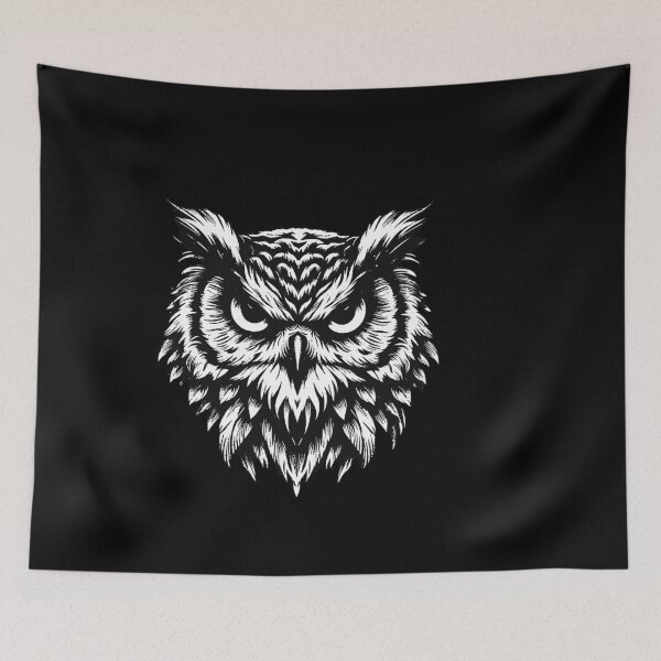 Item preview, Dark Art Owl Bird Face Ghost Wild Night Life Animal Vintage designed and sold by MORSPECTIVE.