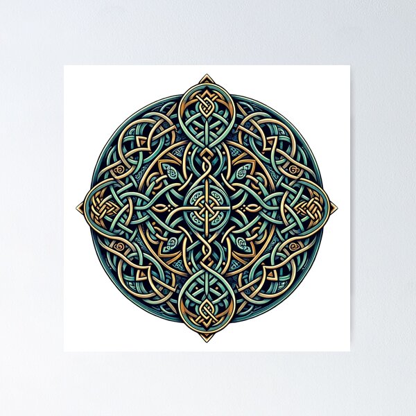 Item preview, Celtic Knot Pattern Print designed and sold by PinUpPizzazz.