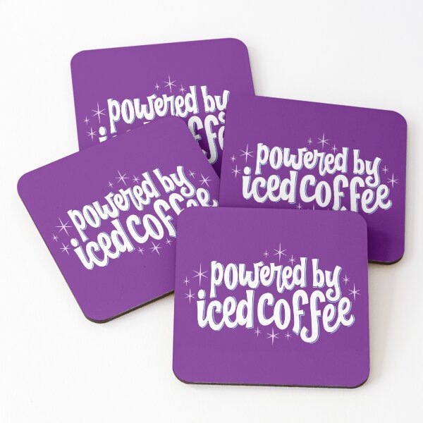 Item preview, Powered By Iced Coffee - Vintage Retro Lettering designed and sold by Kit Cronk.
