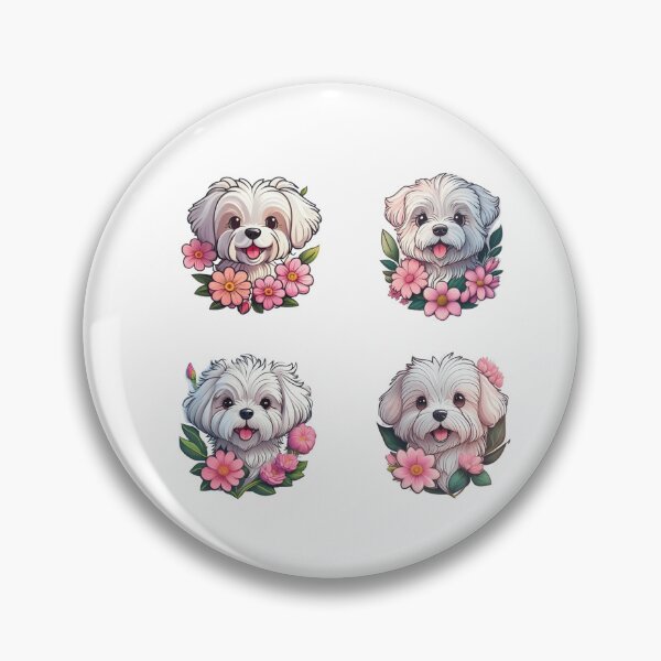 Item preview, Malteses And Flowers designed and sold by TheAnimalZ00.