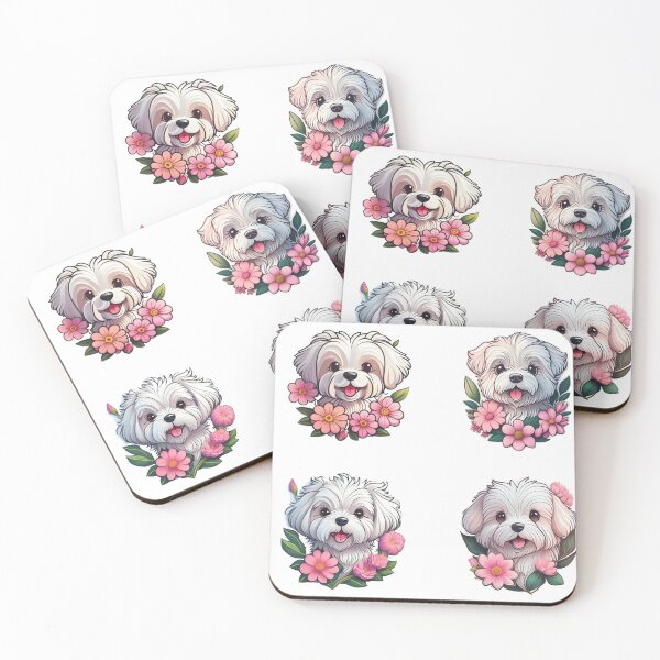 Item preview, Malteses And Flowers designed and sold by TheAnimalZ00.
