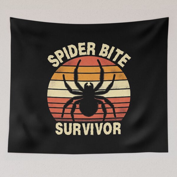 Item preview, Funny Retro Spider Bite Survivor Humor designed and sold by PantatKiller.
