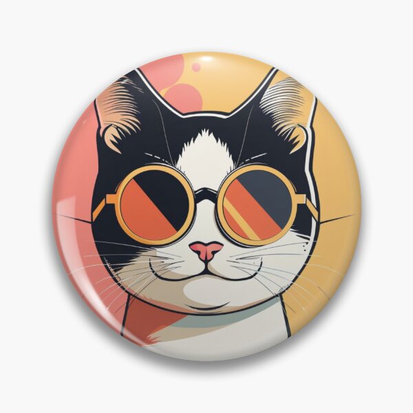 Item preview, cat wearing glasses designed and sold by hanandgil.
