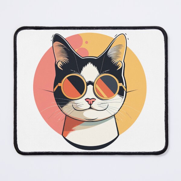 Item preview, cat wearing glasses designed and sold by hanandgil.
