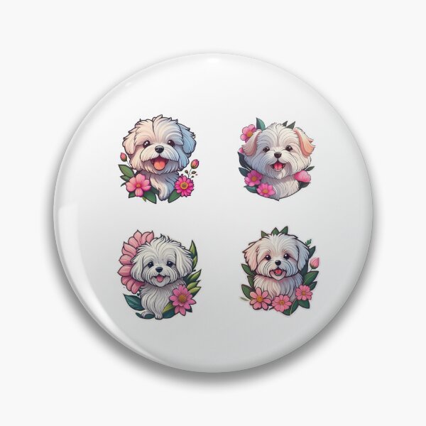 Item preview, Cute Maltese Puppies And Flowers designed and sold by TheAnimalZ00.