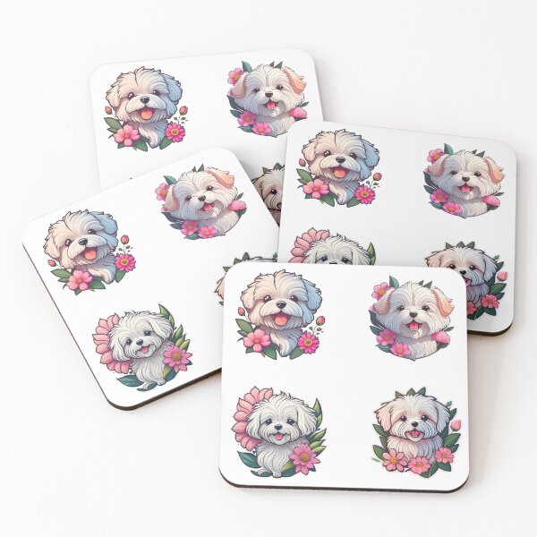 Item preview, Cute Maltese Puppies And Flowers designed and sold by TheAnimalZ00.