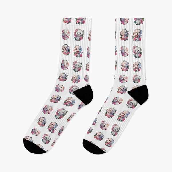 Item preview, Cute Maltese Puppies And Flowers designed and sold by TheAnimalZ00.