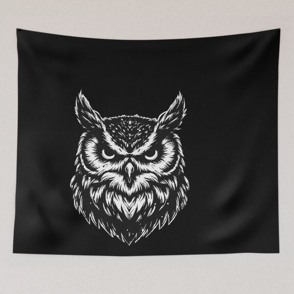 Item preview, Dark Art Owl Bird Face Ghost Wild Night Life Animal Vintage designed and sold by MORSPECTIVE.