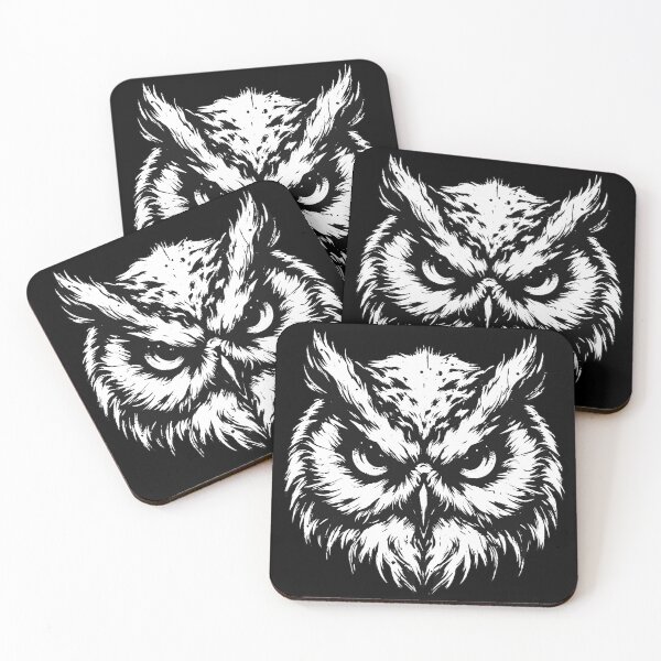 Item preview, Dark Art Owl Bird Face Ghost Wild Night Life Animal Vintage designed and sold by MORSPECTIVE.