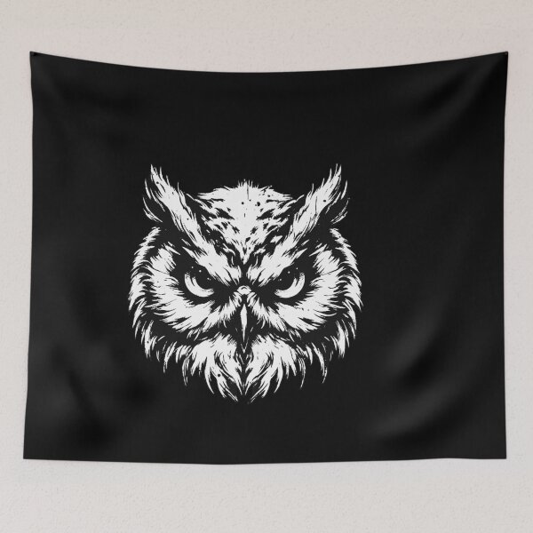 Item preview, Dark Art Owl Bird Face Ghost Wild Night Life Animal Vintage designed and sold by MORSPECTIVE.