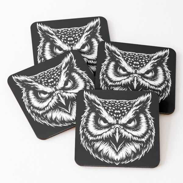Item preview, Dark Art Owl Bird Face Ghost Wild Night Life Animal Vintage designed and sold by MORSPECTIVE.