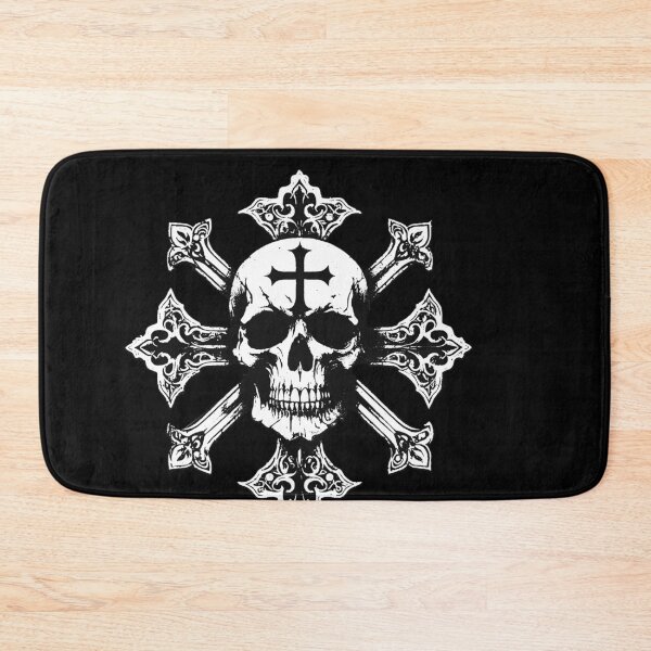 Item preview, Dark Art Skull Head With Cross Sign Bone Tattoo Grunge Vintage designed and sold by MORSPECTIVE.