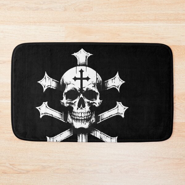Item preview, Dark Art Skull Head With Cross Sign Bone Tattoo Grunge Vintage designed and sold by MORSPECTIVE.