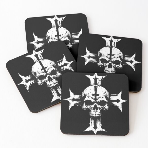 Item preview, Dark Art Skull Head With Cross Sign Bone Tattoo Grunge Vintage designed and sold by MORSPECTIVE.