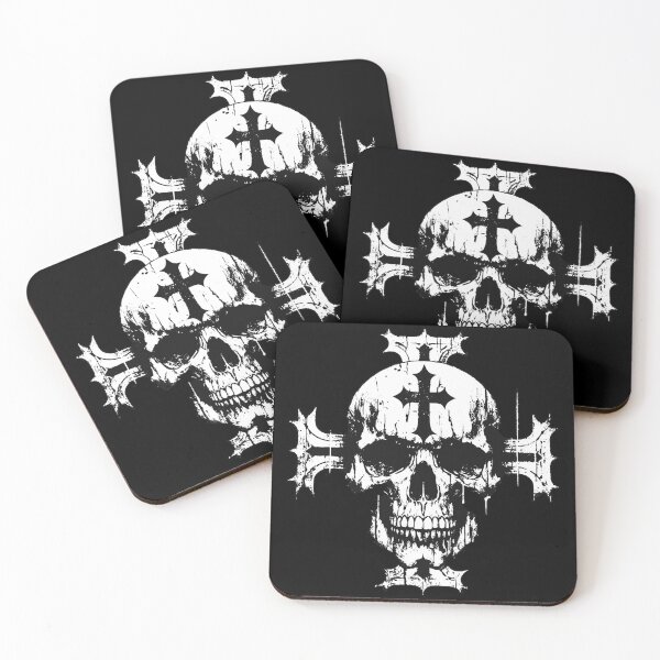 Item preview, Dark Art Skull Head With Cross Sign Bone Tattoo Grunge Vintage designed and sold by MORSPECTIVE.