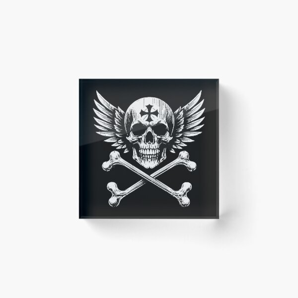 Item preview, Dark Art Skull Head With Cross Sign Bone Tattoo Grunge Vintage designed and sold by MORSPECTIVE.