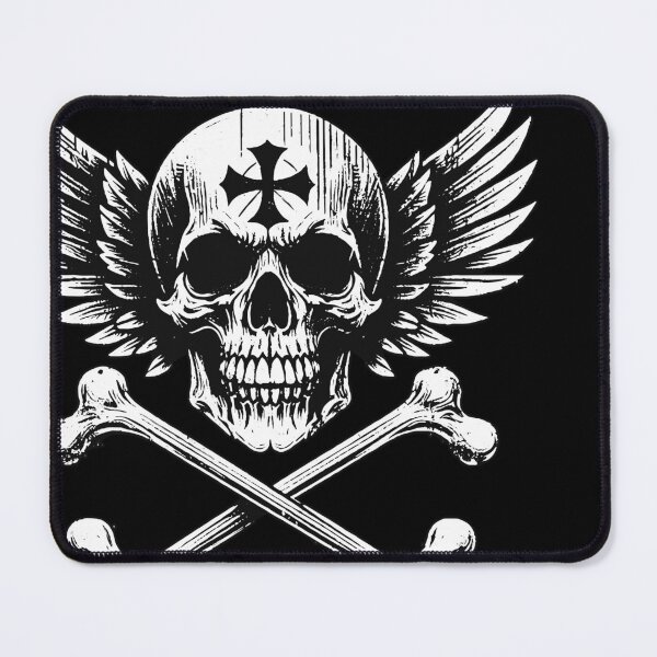 Item preview, Dark Art Skull Head With Cross Sign Bone Tattoo Grunge Vintage designed and sold by MORSPECTIVE.