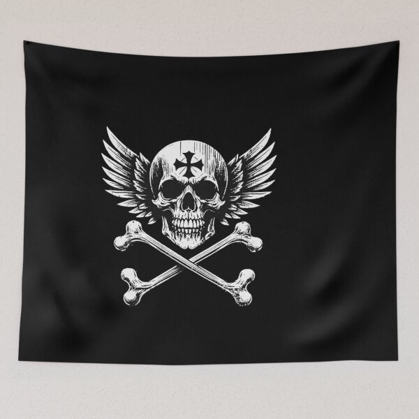 Item preview, Dark Art Skull Head With Cross Sign Bone Tattoo Grunge Vintage designed and sold by MORSPECTIVE.