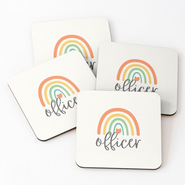 Item preview, Officer - Colorful Rainbow - Heart - Career designed and sold by patternjp.