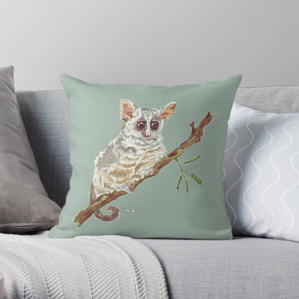 Pippin, the Bush baby Throw Pillow