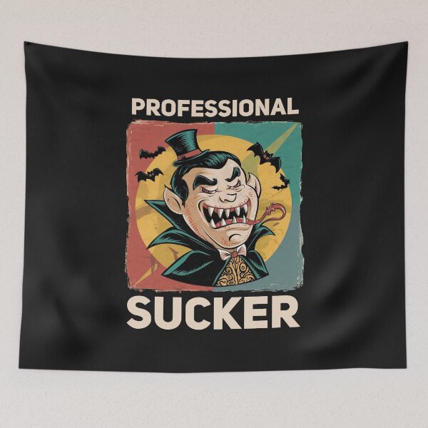 Item preview, Funny ''Professional Sucker'' Vampire Dracula T-Shirt  designed and sold by Witty Shirts.