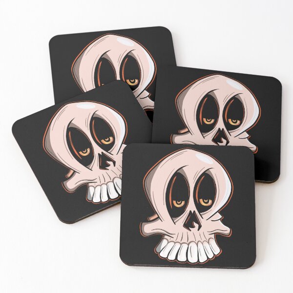 Item preview, Cartoon Skull with orange glow designed and sold by DaveDanchuk.