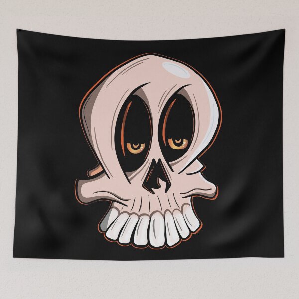 Item preview, Cartoon Skull with orange glow designed and sold by DaveDanchuk.