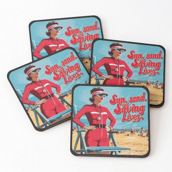 Item preview, ''Sun, Sand and Saving lives'' Vintage Swimming Couch Lifeguard T-Shirt designed and sold by Witty Shirts.