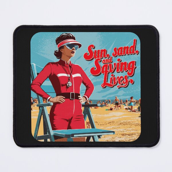 Item preview, ''Sun, Sand and Saving lives'' Vintage Swimming Couch Lifeguard T-Shirt designed and sold by Witty Shirts.