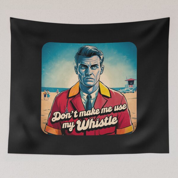 Item preview, ''Don't Make  me use my Whistle'' Funny Swim Couch Lifeguard T-Shirt designed and sold by Witty Shirts.