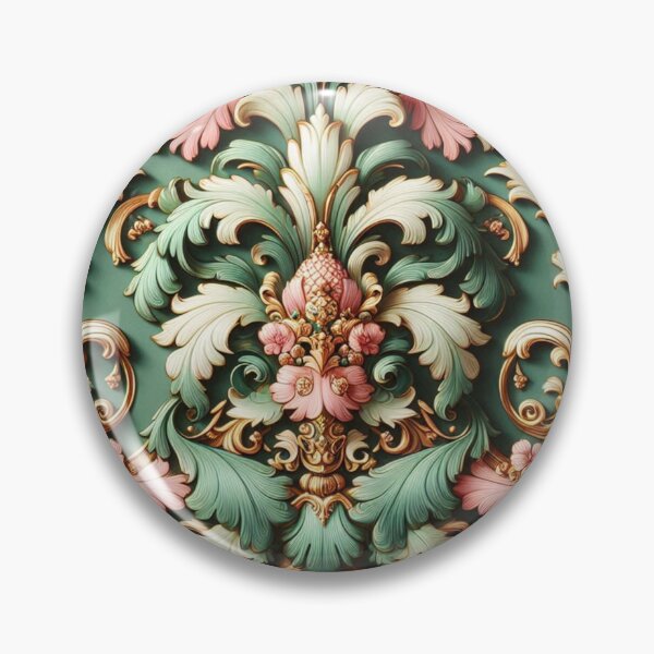 Item preview, Matte Green & Pink Rococo designed and sold by DesignsByPrnces.