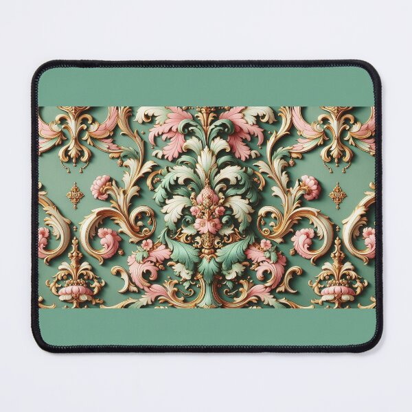 Item preview, Matte Green & Pink Rococo designed and sold by DesignsByPrnces.