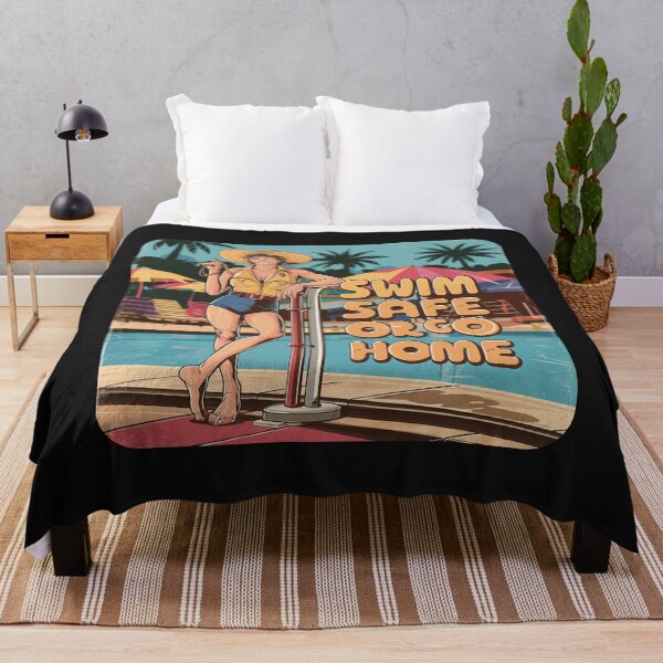 Item preview, ''Swim Safe or Go Home'' Funny Swim Couch Lifeguard T-Shirt designed and sold by Witty Shirts.