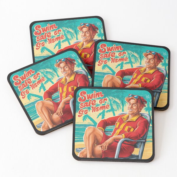 Item preview, ''Swim Safe or Go Home'' Funny Swim Couch Lifeguard T-Shirt designed and sold by Witty Shirts.
