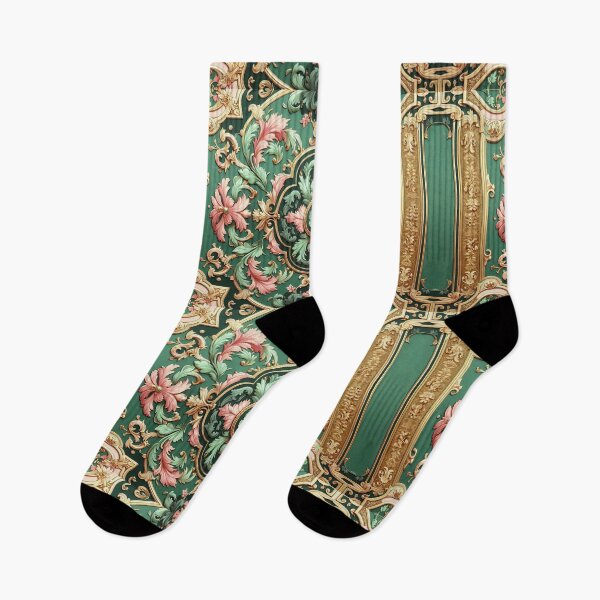 Item preview, Matte Green & Pink Rococo designed and sold by DesignsByPrnces.