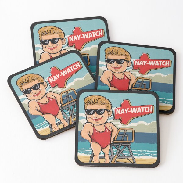 Item preview, ''NAY - WATCH'' Funny Swim Couch Lifeguard T-Shirt designed and sold by Witty Shirts.