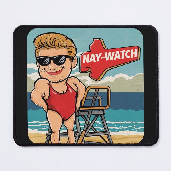 Item preview, ''NAY - WATCH'' Funny Swim Couch Lifeguard T-Shirt designed and sold by Witty Shirts.