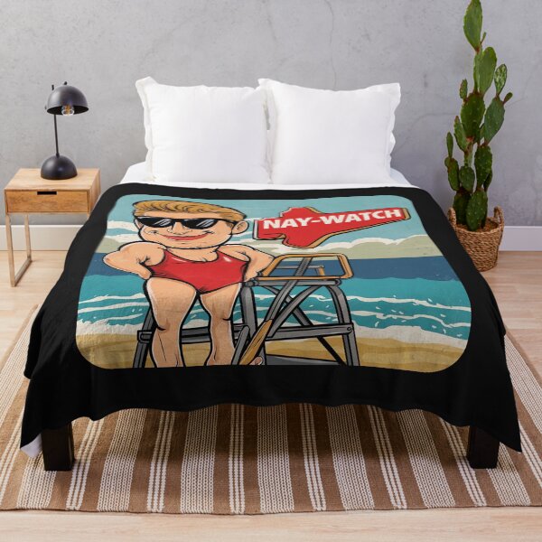 Item preview, ''NAY - WATCH'' Funny Swim Couch Lifeguard T-Shirt designed and sold by Witty Shirts.